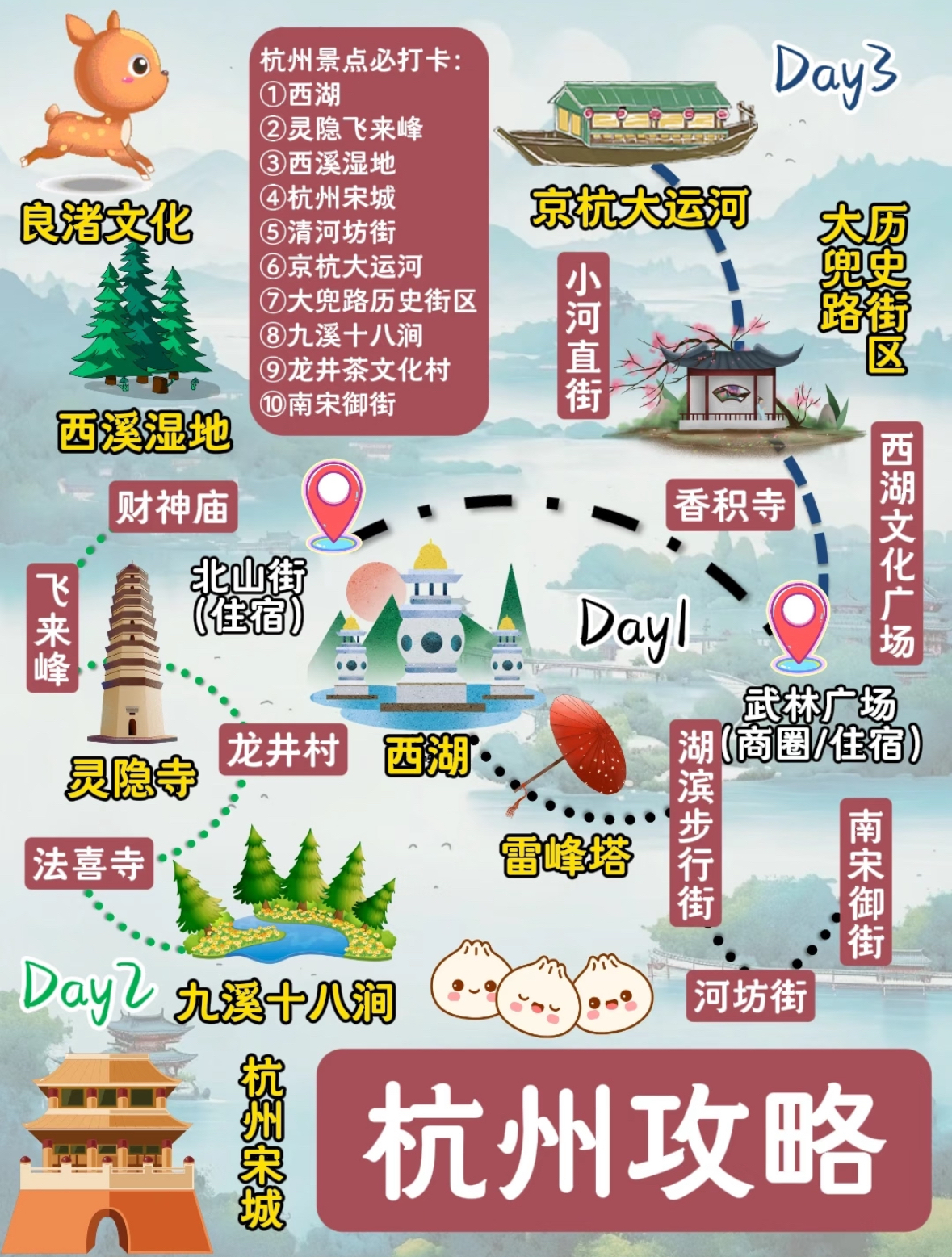 杭州旅游攻略三日游(杭州旅游攻略三日游大概多少钱) 杭州旅游攻略三日游(杭州旅游攻略三日游大概多少钱)