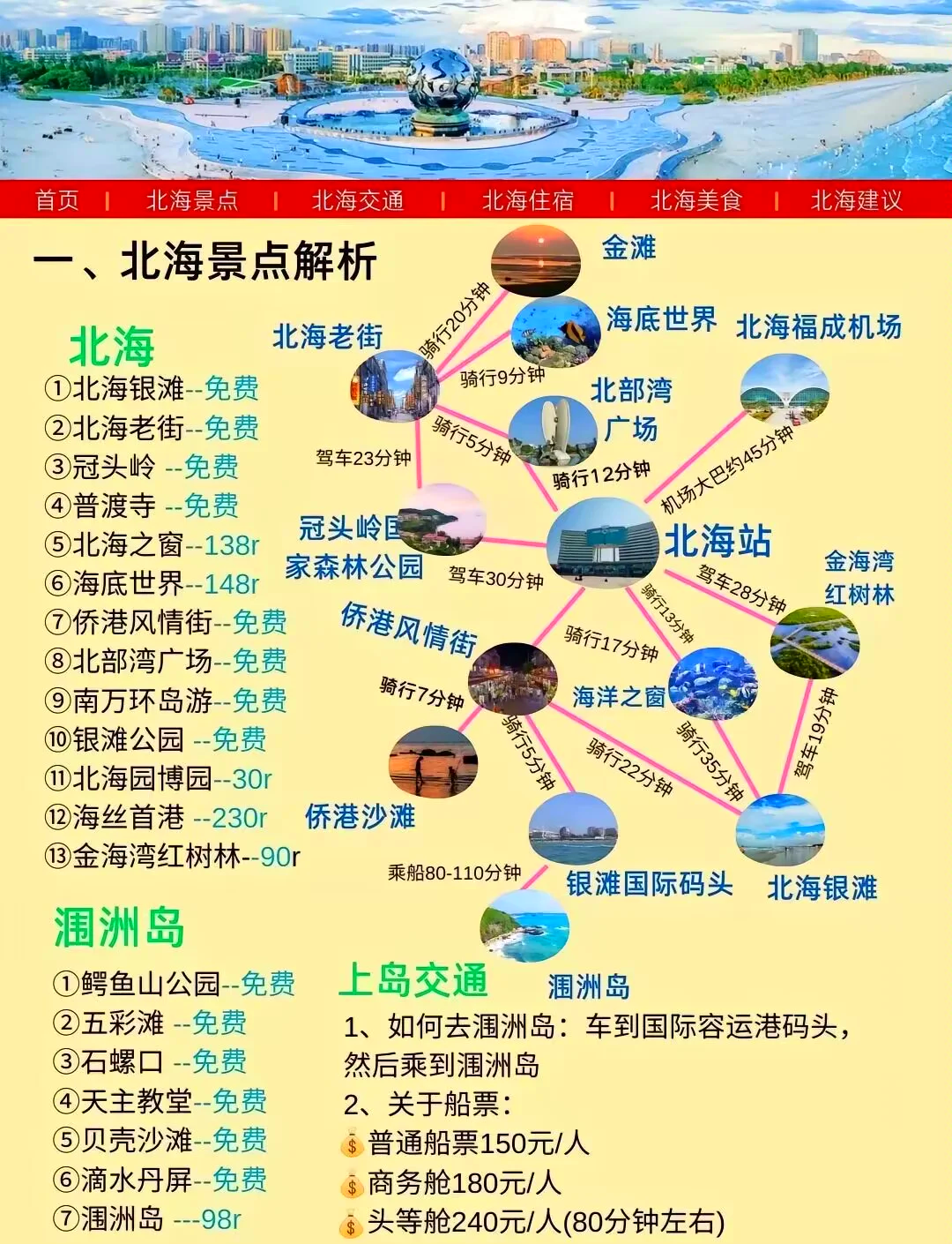 北海旅游攻略(北海旅游攻略必去景点) 北海旅游攻略(北海旅游攻略必去景点)